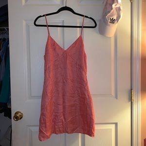 COPY - zara pink short slip dress with wrinkled effect